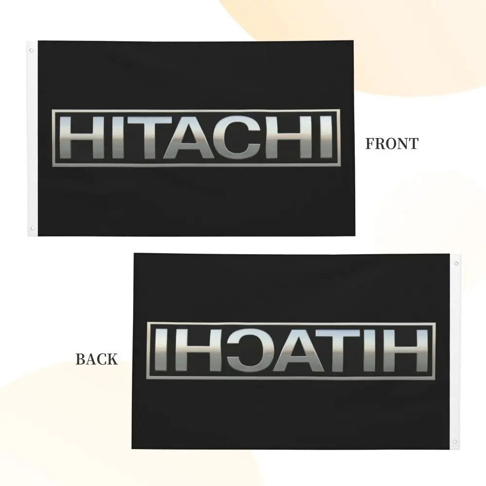 Фото НОВЫЙ Двусторонний баннер Hitachi, флаг Бризе, садовый флаг, декоративный флаг, баннер для вечеринки, 3x5 футов (90x150 см) №5