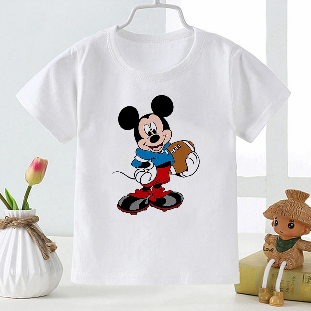 

Лидер продаж, Детская футболка из серии Disney, удобные футболки с принтом Микки Мауса, бейсбола для мальчика, четыре сиденья, Прямая поставка, ...