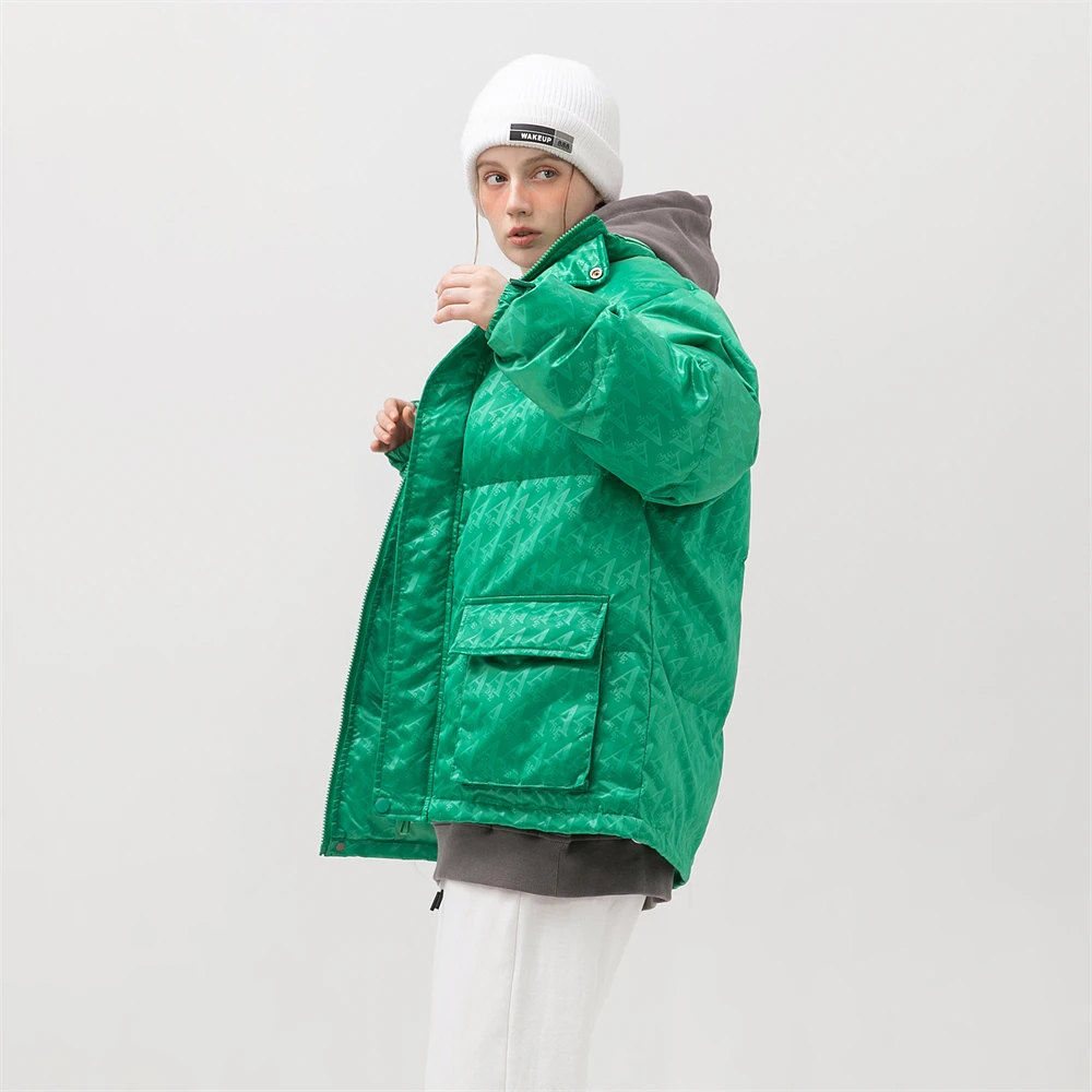 Women Clothes Full Letter Printing Cotton Jacket Women Man High Street Autumn Winter Warm Coats Windproof Fashion Cotton Jacket