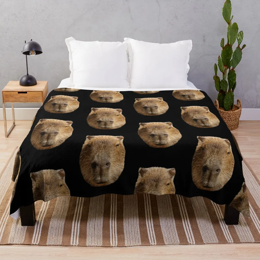 

Capybara face Throw Blanket luxury st blanket knitted plaid