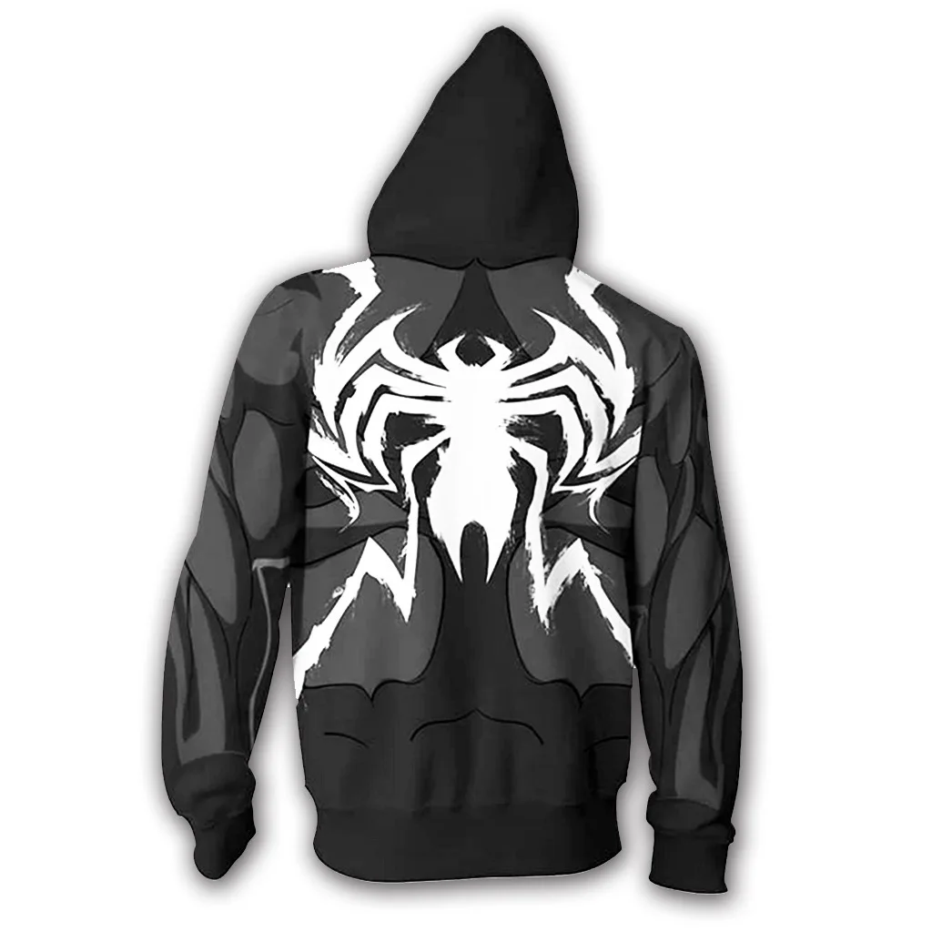 Толстовка с капюшоном для косплея кофта на молнии длинным рукавом и принтом