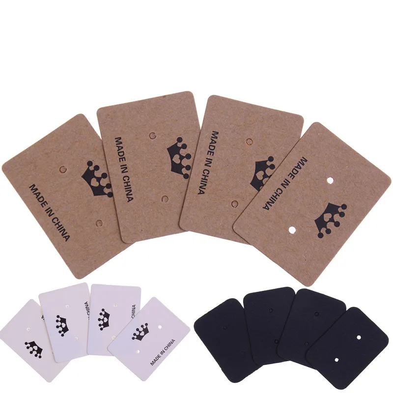 

100PCS 3.5*2.5cm Extra Jewelry Display Packing Card Paper Cards Stud Earring Hangtag Card Jewerly Organizer