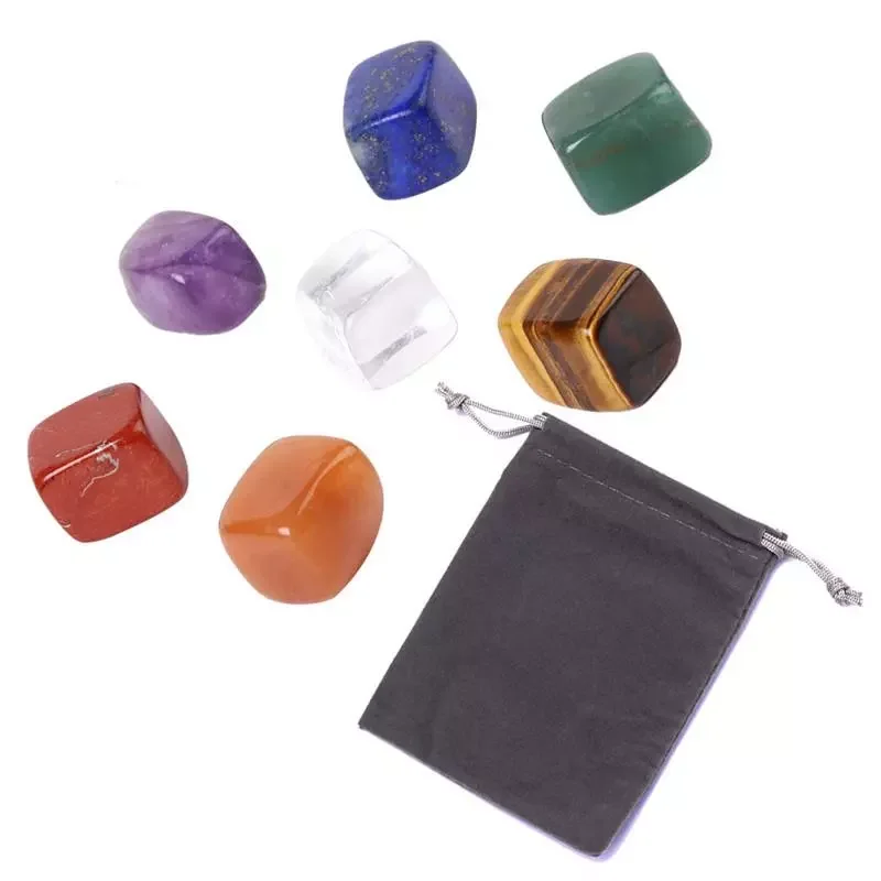 

7 Colors/Set Yoga Energy Stone Chakra Stone Irregular Reiki Healing Crystals Stone Polished Individual Stones