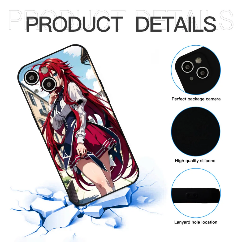 Чехол для телефона iPhone 15 Pro Max Plus мягкий силиконовый чехол Demon High School DxD Liyas