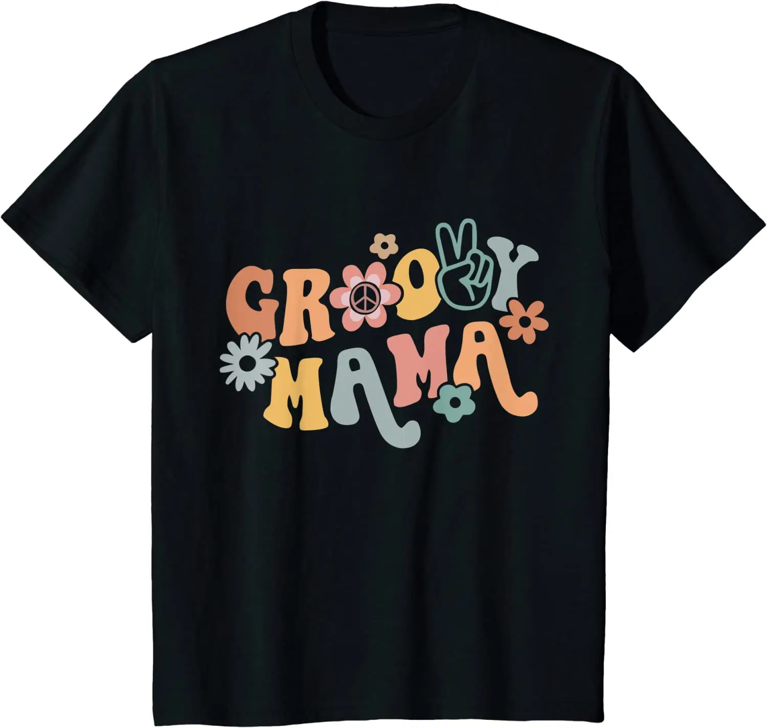 

Футболка в стиле ретро с надписью «Groovy Mama»