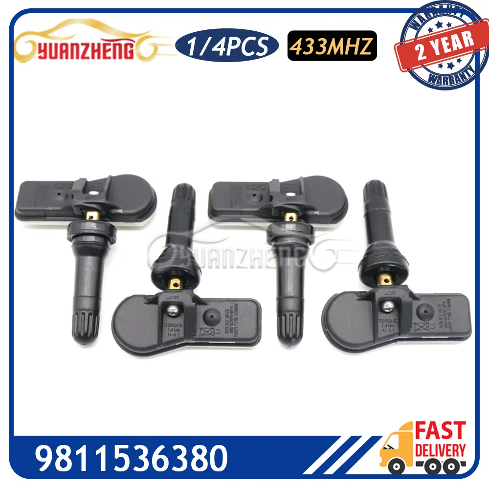 9811536380 TPMS датчик давления в шинах для Citroen Berlingo Multispace C5 C-Elysee DS9 207 Tepee Van 433 МГц 9673860880 -