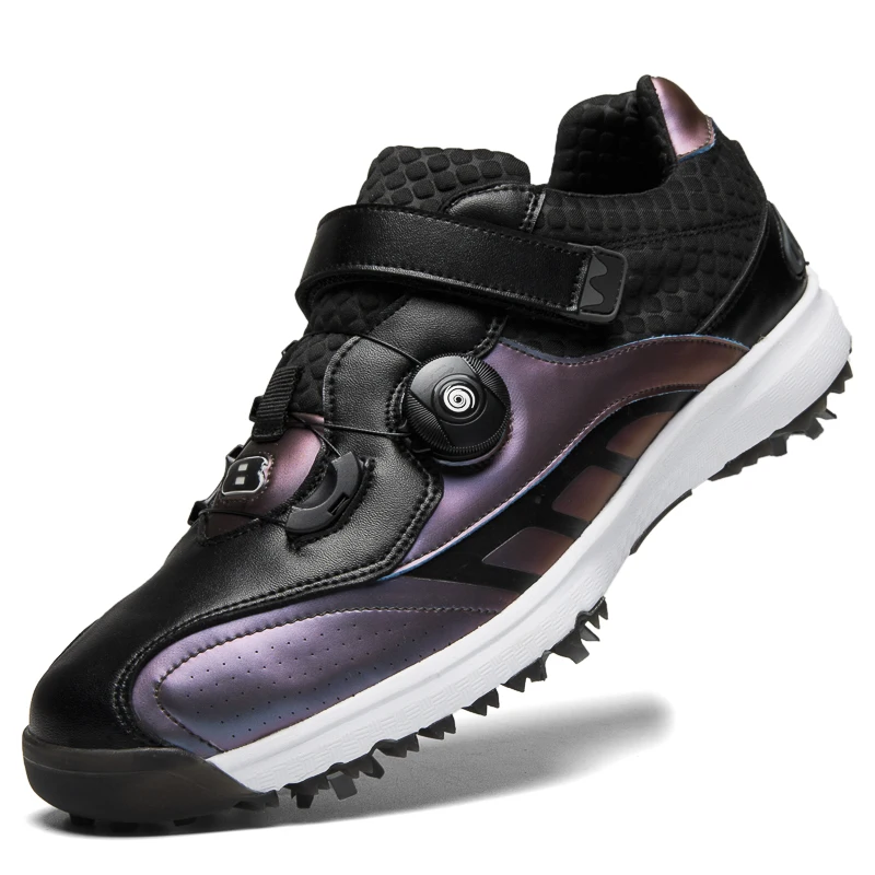 

2022 New Brand Professional Golf Shoes White Blue Anti Slip Sport Shoes for Golfer Men Light Weight Golf Sneakers