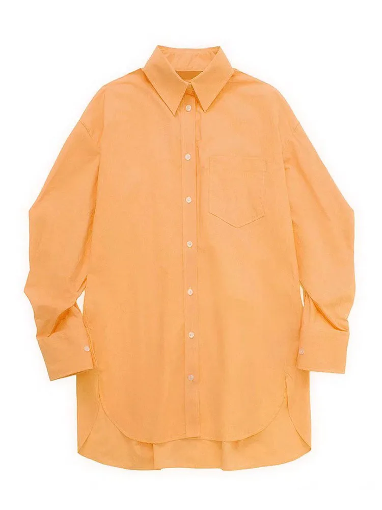 

Женские винтажные свободные рубашки DYLQFS, повседневные однобортные длинные рубашки на пуговицах, женские шикарные топы, лето 2022