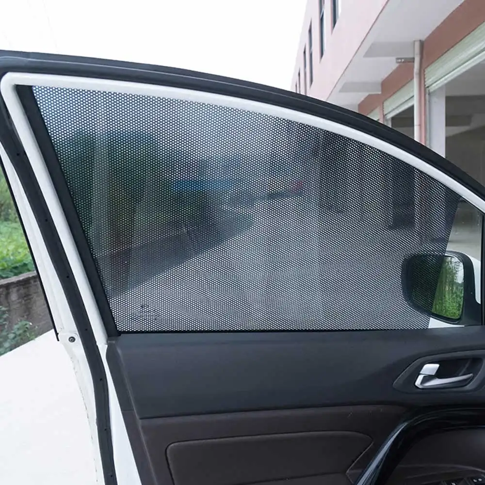 

2pcs Universal PVC Car Window Sunshades Electrostatic Sticker Auto Styling Sunroof Solar Film Shade UV Protector Accessories