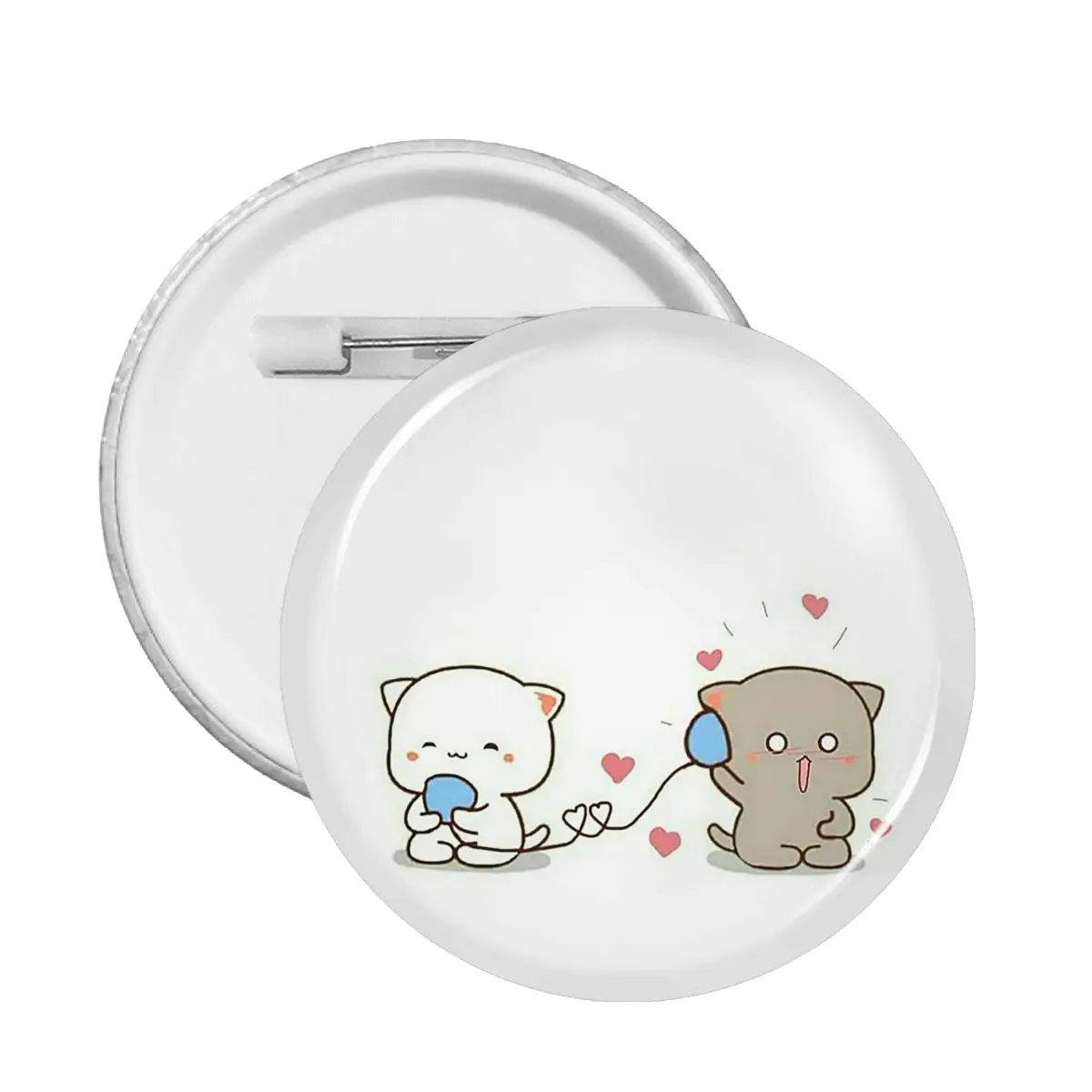 

Персик и Гома Mochi бейджи с котом Pins для рюкзака одежды творческая брошь ПВХ значок на воротник аниме аксессуары
