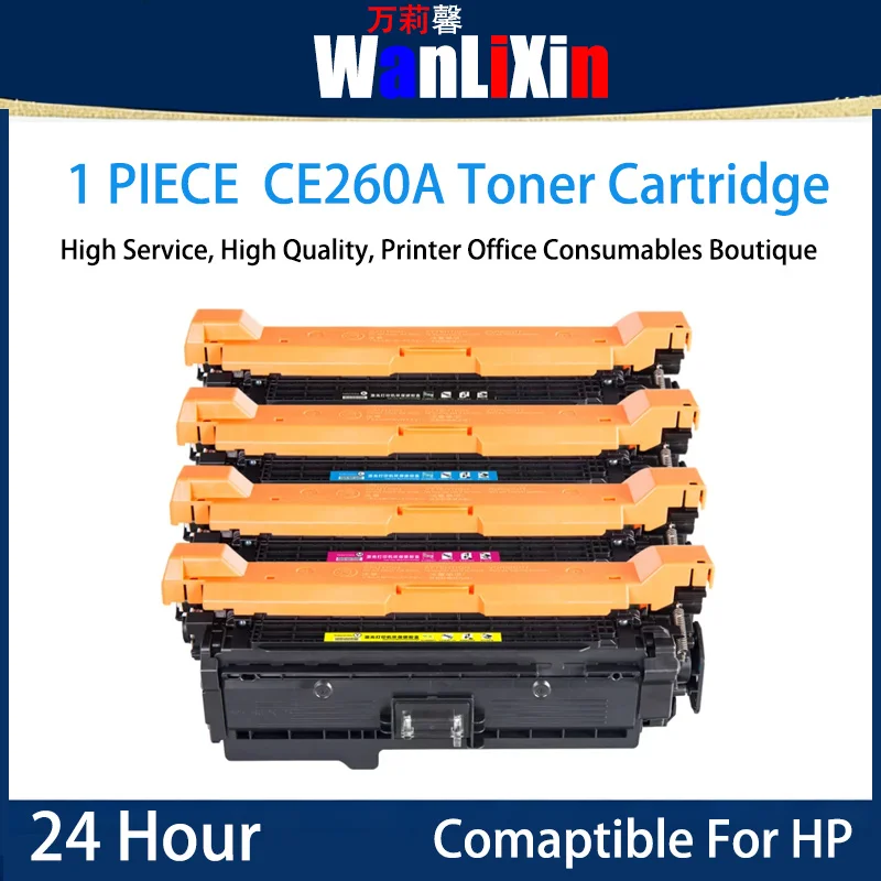 Фото 1 шт. картридж с тонером CE260A с чипом, совместимый с HP cp4025 cp4025dn CP4025n cp4525dn CP4025n №1