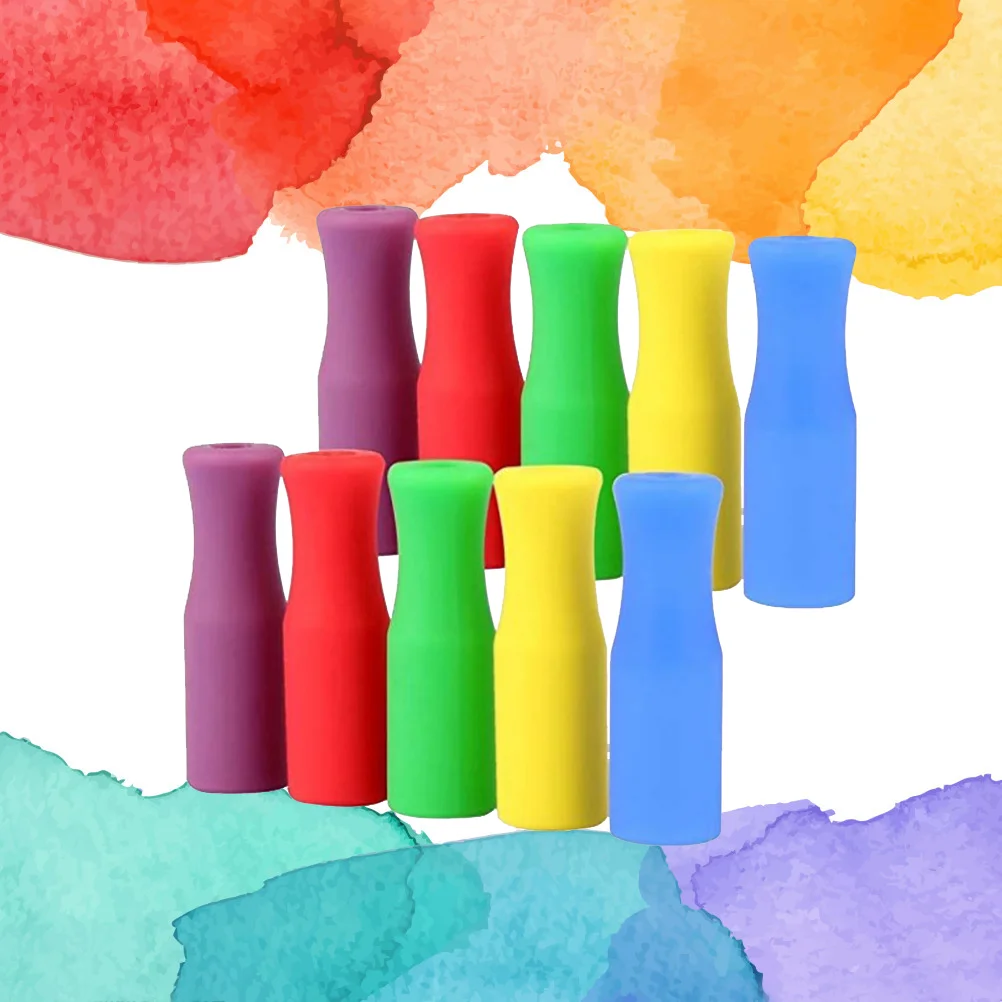 

Silicone Straws Tips Cover Metal Drinking Straw Reusable Stainless Steel Multicolorgrade Rubber Lips Teeth