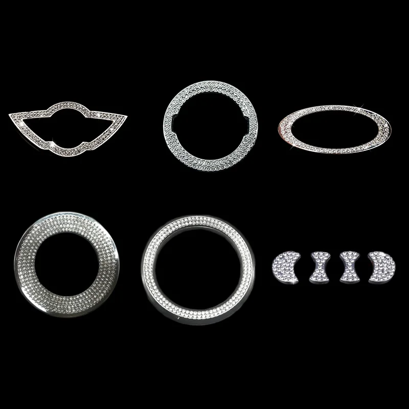 

Car Steering Wheel Diamond Emblem for Toyota Tesla Hyundai Mazda Kia Mercedes VW Renault Chevy Bling Rhinestone Logo Sticker