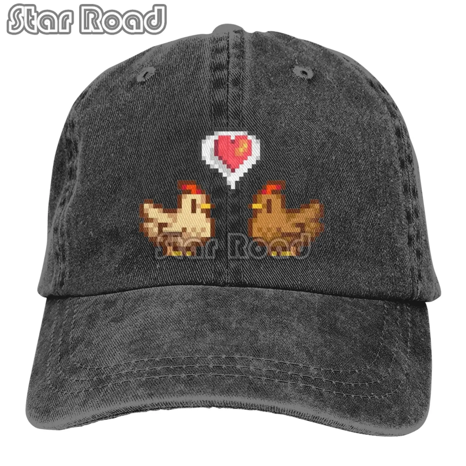 

Pure Color Dad Hats Stardew Valley Happy White Chicken Women's Hat Sun Visor Baseball Caps Peaked Cap