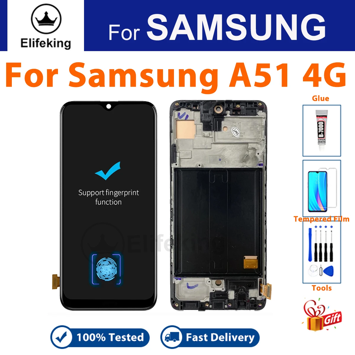 Экран 6 5 ''для Samsung Galaxy A51 ЖК-дисплей A515 A515F A515F/DS сенсорный экран с рамкой новый