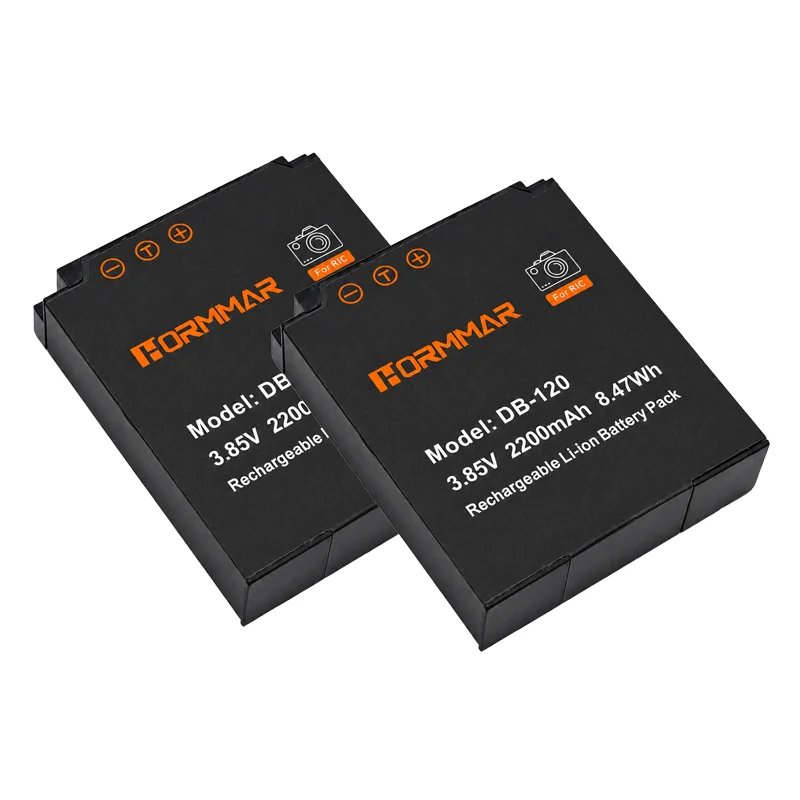 Фото Аккумулятор 2200 мАч DB-120 DB120 для Ricoh GR IV GR4, сменный литий-ионный перезаряжаемый аккумулятор для камеры, аксессуары с высокой емкостью №1