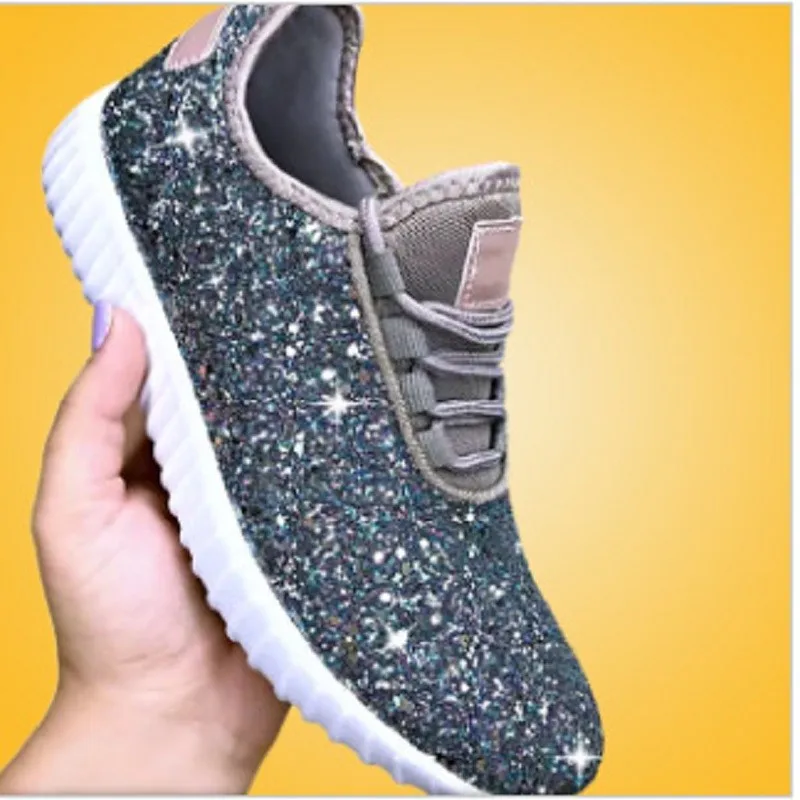 

Women's Sneakers Breathable Mesh Gold Platform Ladies Shoes Autumn Casual Glitter Shoes Lady Fashion Sport Shoes Zapato Mujer