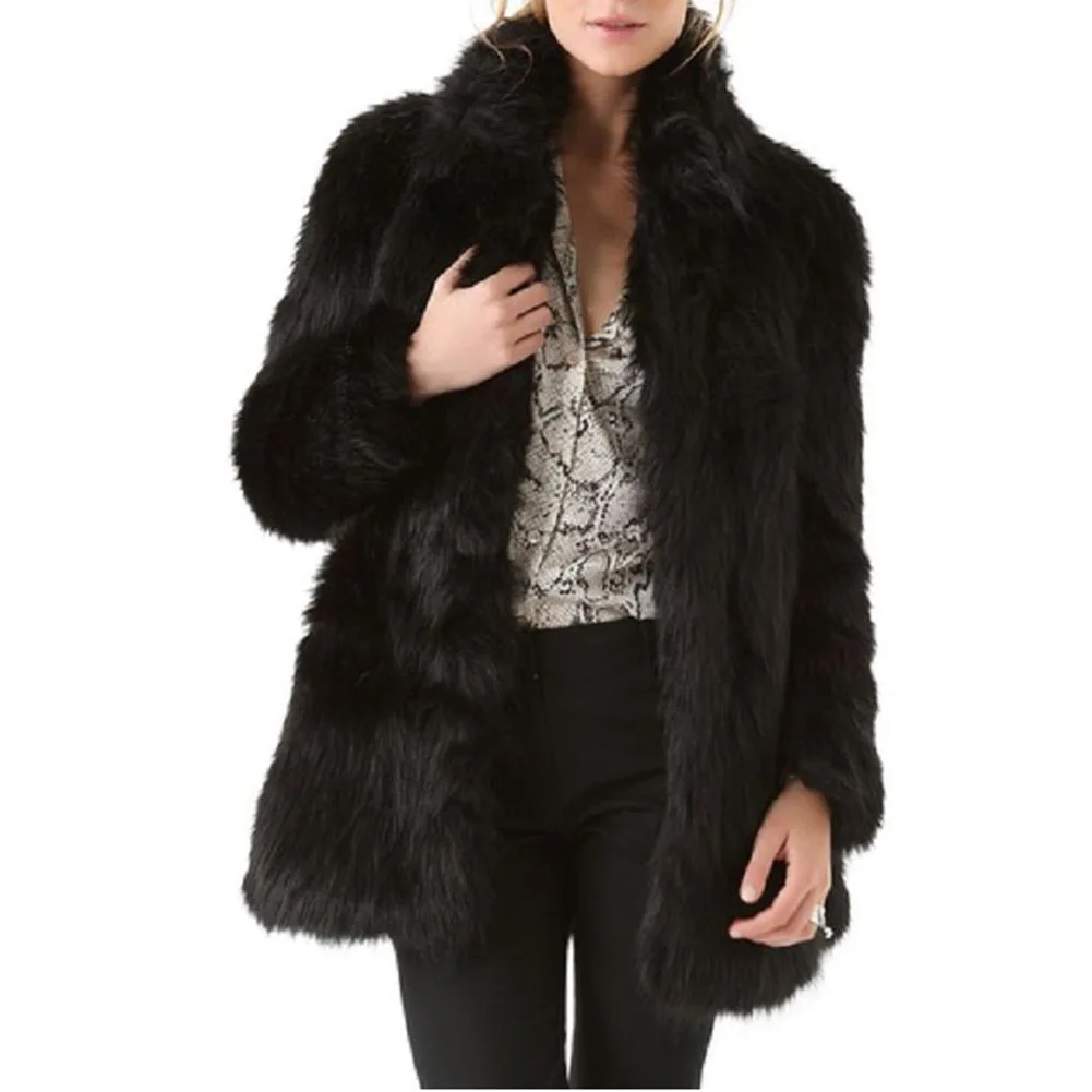 Women's Leather Fur Coat Winter Faux Fur Coat Whole Leather Faux Fur Coat Artificial Fur Faux Fur Coat