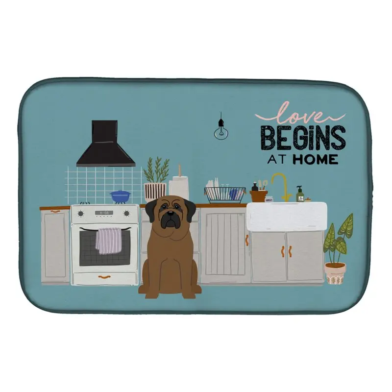

CK7788DDM Bullmastiff кухонный коврик для сушки посуды, 14x21 дюймов, многоцветный