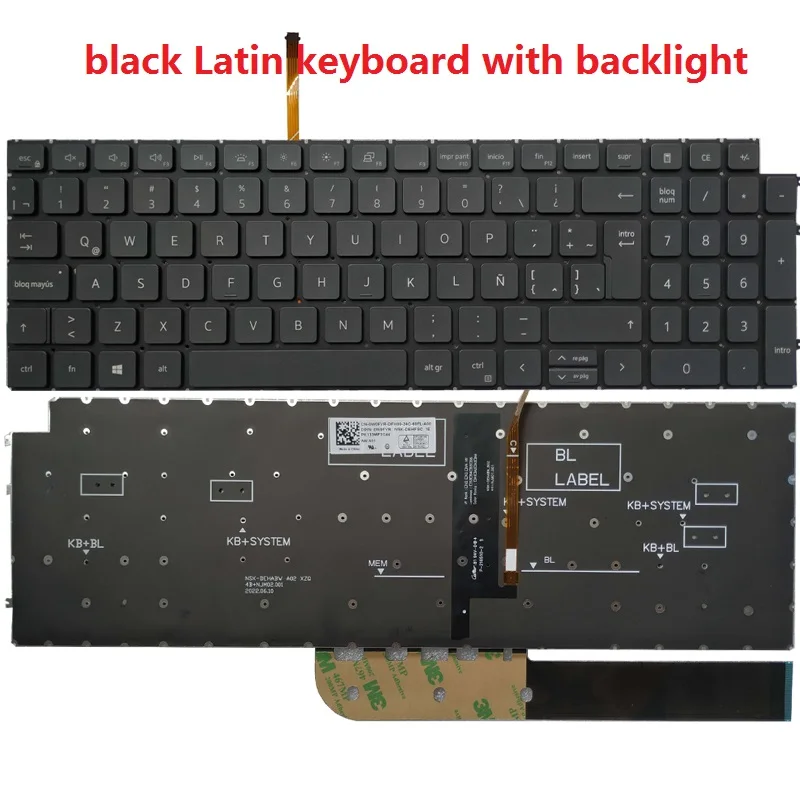 Клавиатура новая для ноутбука DELL Latitude 3520 Vostro 5510 5515 7510 3510 Inspiron 15 3511 16 Plus 7610