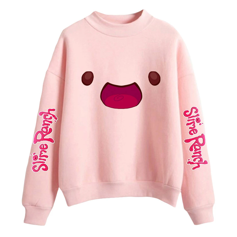 

Hot Creative Slime Rancher Sweatshirts Women Kawaii Turtleneck Sweatshirt Women Men Outwear Harajuku Streetwear Kids Anime Cloth