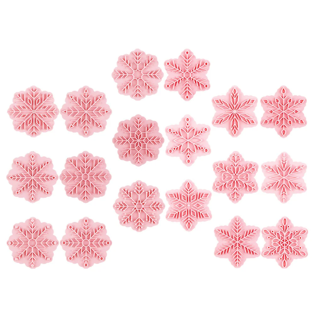 

Cookie Mold Bakingchristmasbiscuit Xmaspress 3D Supplies Snowflake Shape Holidayfondant Pastry Stamps Stamp Lover Gift Tool Type