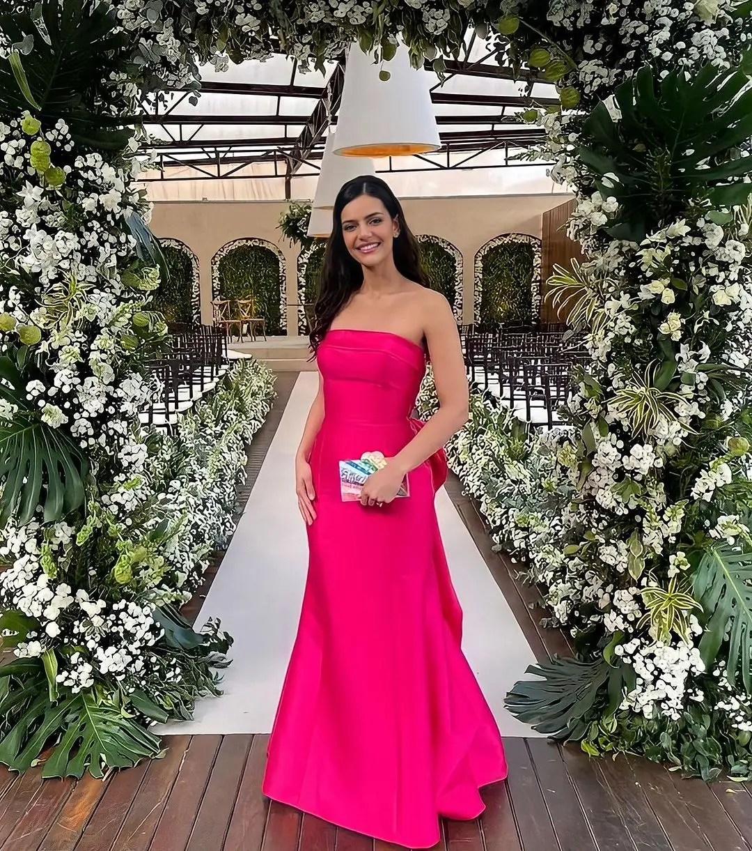 

Элегантное платье-русалка без рукавов для выпускного вечера без бретелек с воротником бантом в Пол Вечерние платья на молнии сзади