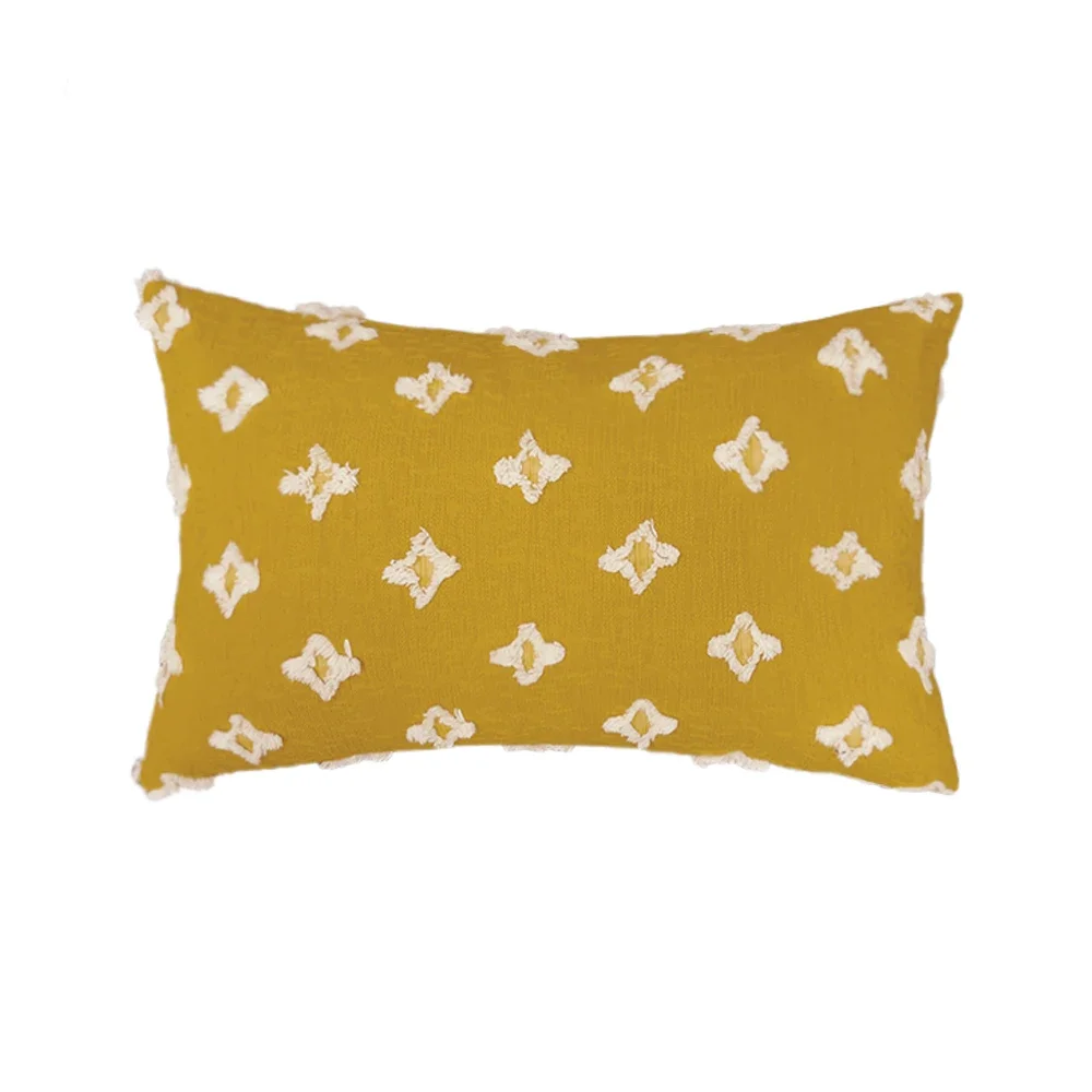 Декоративная наволочка CANIRICA 30x50 лен/хлопок с вышивкой