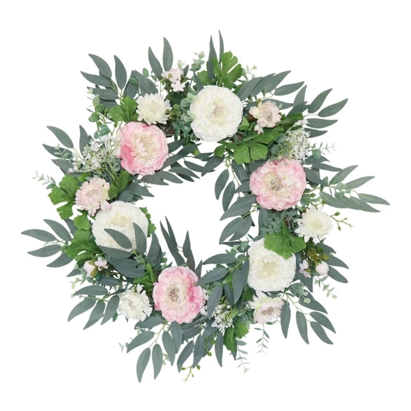 

Front Door Wreath Artificial Flowers Decorations Garland Backdrops Decor Door Wreath Hanging Ornament Party Supplies