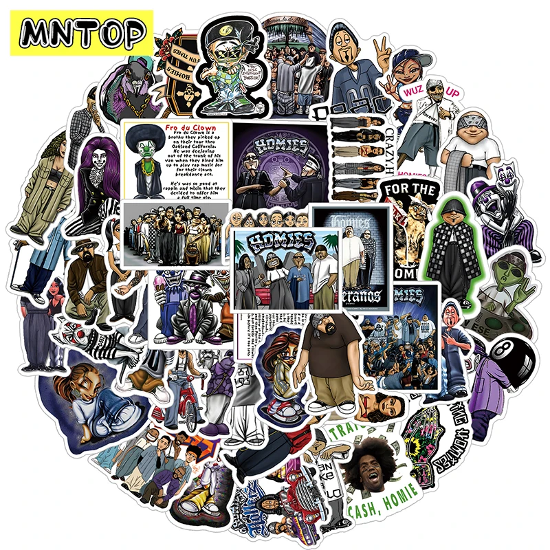 

10/30/51Pcs/set Homies Cartoon Cool Rap Graffiti Stickers For Skateboards Luggage Kids Diy Laptop Phone Case Guitar Helmet