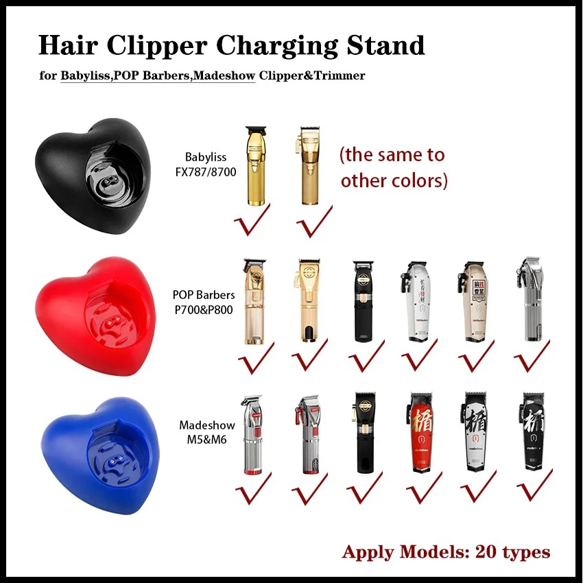 

Suitable for Barbilis Babyliss Electric Push Shear Charging Seat Main Push / Engraving Universal Seat Charge Barber Seat Charge