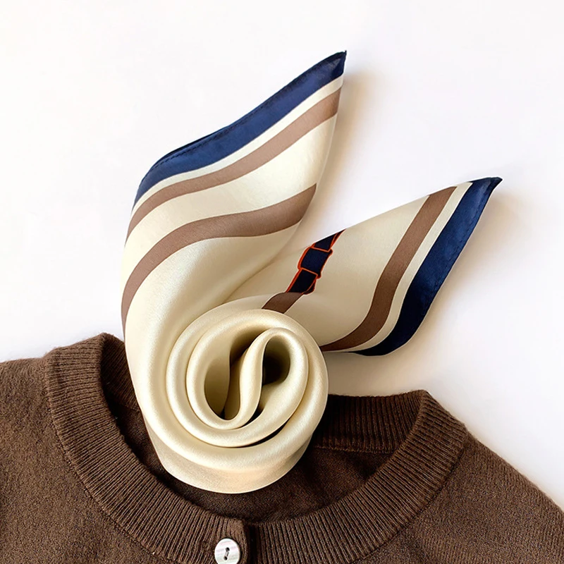 

Женский шарф из натурального шелка, с принтом