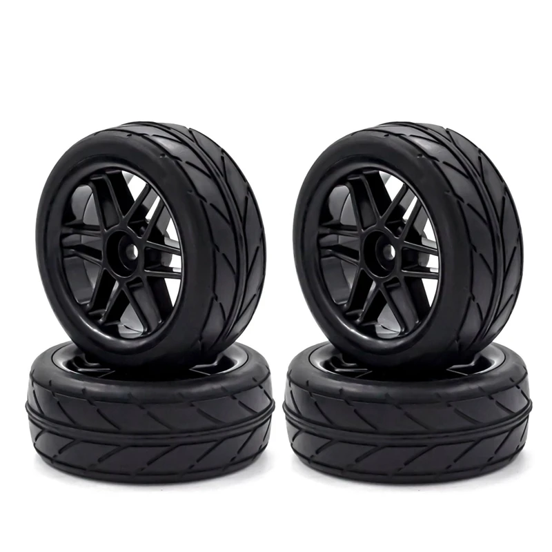 

4PCS 66Mm 1/10 Rubber Tire RC Racing Car Tires On Road Wheel Rim For HSP HPI Sakura Tamiya Traxxas RC Car Parts