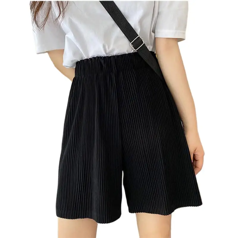 

Шорты женские с эластичной завышенной талией, лавандовые Короткие штаны в складку, повседневные свободные винтажные мягкие брюки, 6 цветов, лето 2023