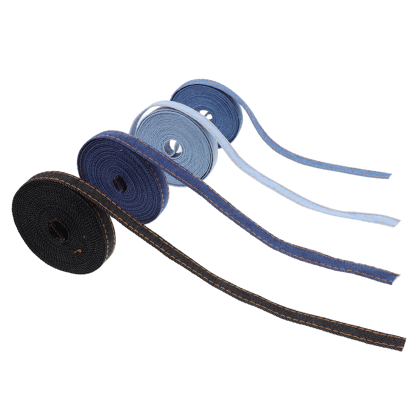 4 рулона джинсовой ткани для шитья ремень-бабочка портативная лента материал