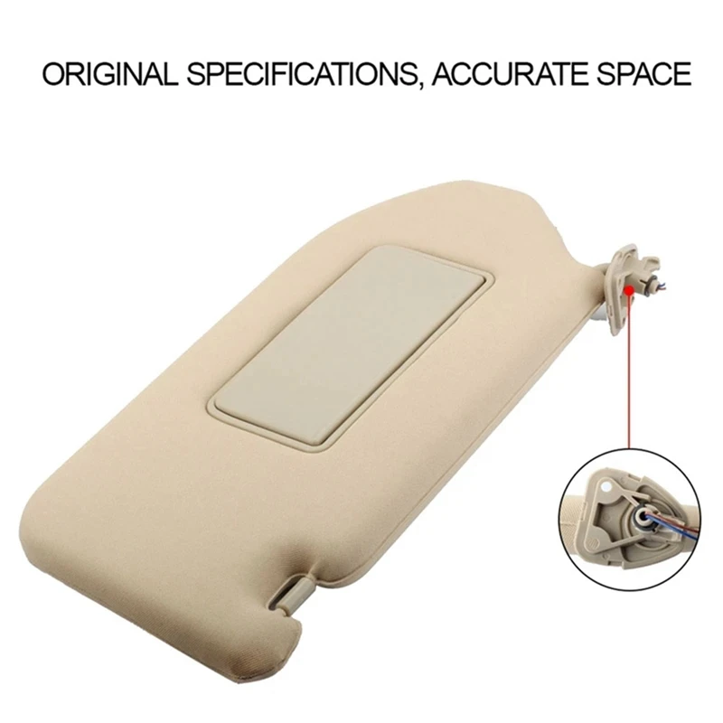 

1Pair Sunshade W/ Mirror Light 96400-9PB0A 96400-9PB0B For Pathfinder Infiniti QX60 JX35 13-19 Beige