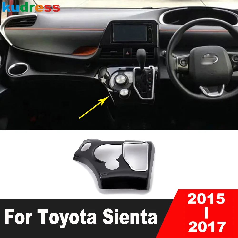 

Для Toyota Sienta 2015 2016 2017 NHP170 черная Автомобильная консоль коробка переключения передач Панель крышка отделка стикер внутренние молдинги аксессуары