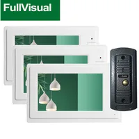 Fullvisual Home Intercom System Wired Video Door Phone Bell with Camera IR Leds 7 Inch  Monitor +Outdoor Panel 1200TVL  Unlock