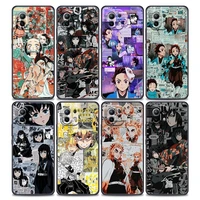 kimetsu no yaiba demon slayer phone case for xiaomi mi 11i 11 11x 11t poco x3 nfc m3 pro f3 gt m4 soft silicone