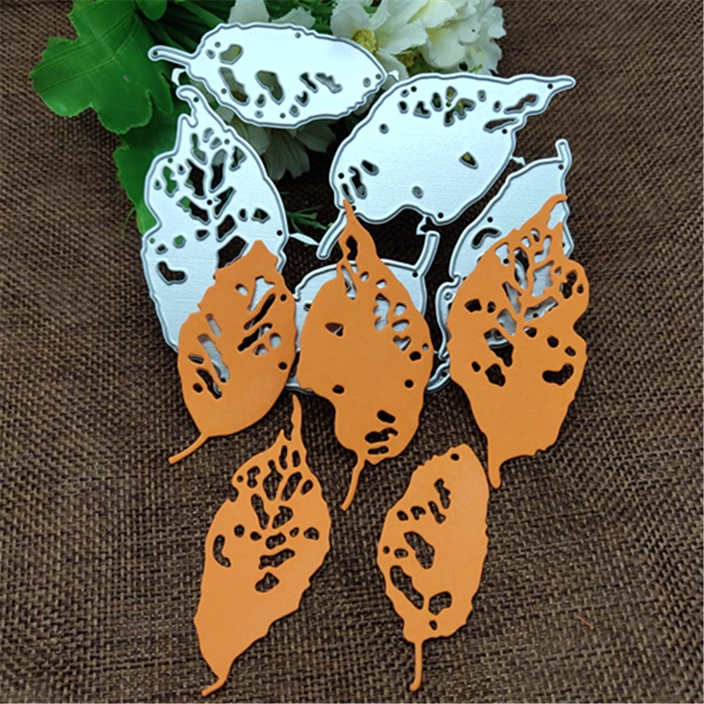 Форма для резки листьев Хэллоуина, металлическая форма, круглое отверстие, этикетка, этикетка, скрапбукинг, бумажный нож, форма, лезвие, перфоратор, трафареты, штампы