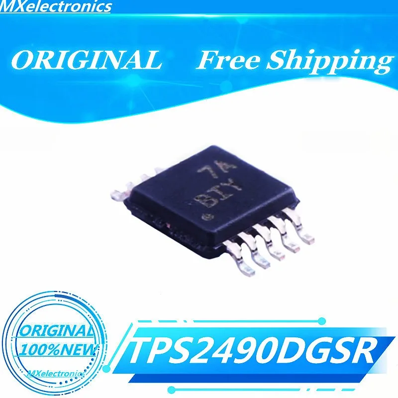 5 шт./лот 100% новый TPS2490DGSR TPS2491DGSR TPS2490DGST TPS2491DGST TPS2490 TPS2491 BIY BIX MSOP-10 PMIC-управление питанием IC