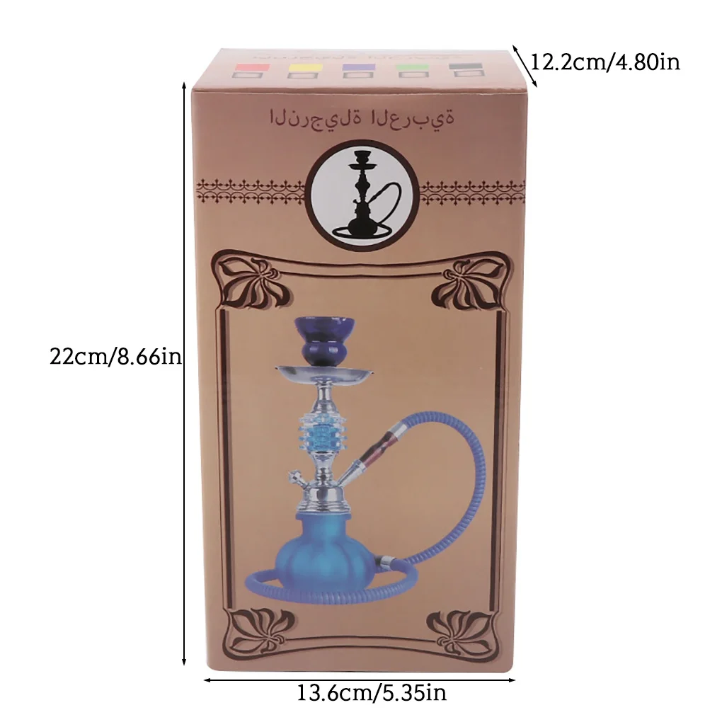 

Hose Shisha Complete Set Mini Pumpkin Shisha Glass Vase Double Pipe Ceramic Bowl Tray Pliers