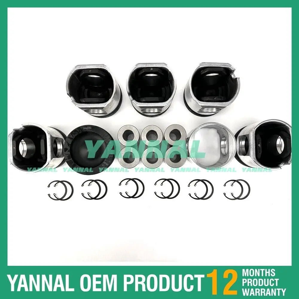 Новый комплект поршней для капитального ремонта M11 дизельного двигателя Cummins Backhoe