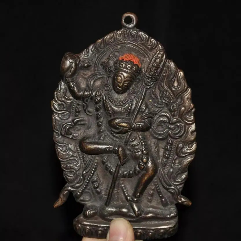 5 дюймов старый телефон для йоги статуя Будды экзорцизм Танг-га