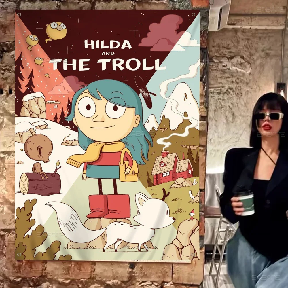 Рекламный флаг H-Hilda Frida David улучшенная печать яркий баннер