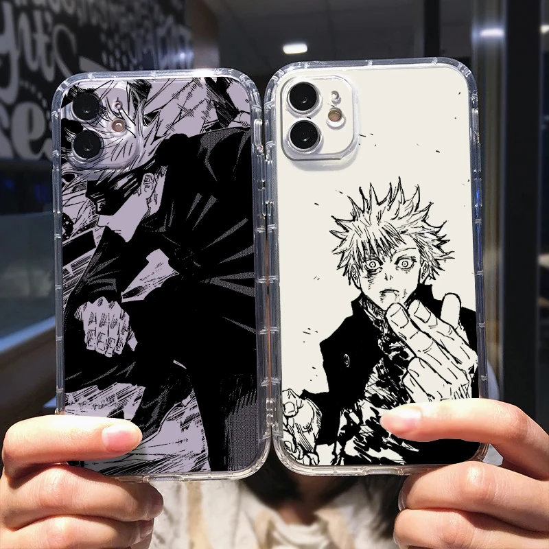 

Jujutsu Kaisen Anime Comics Phone Case For Apple iPhone 14 13 12 Mini 11 XS Pro Max X XR 8 7 6 Plus 5 SE Transparent Cover