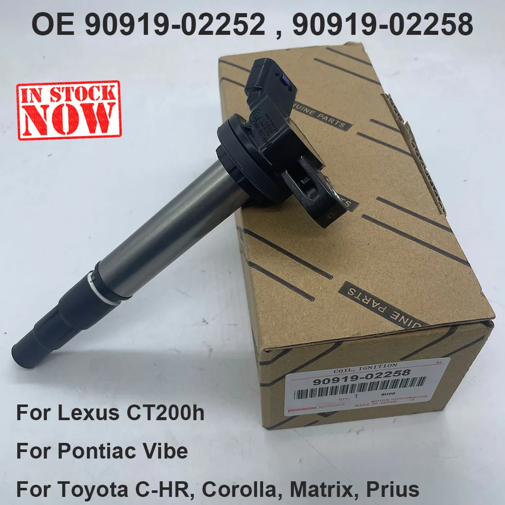 

90919-02258 90919-02252 катушка зажигания 673-1310 для Toyotaa Corolla Prius Lexuss CT200h Pontiacc Vibe