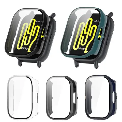 Новый чехол из закаленного стекла для Redmi Watch 5 Active/5 Lite, ремешок для умных часов, защитная пленка для экрана, бампер, пленка для Xiaomi