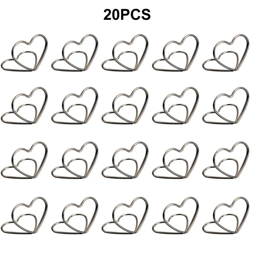 

20pcs Place Card Holder Restaurants Steel Wire Multipurpose Memo Notes Table Decor Number Stands Wedding Party For Food Signs