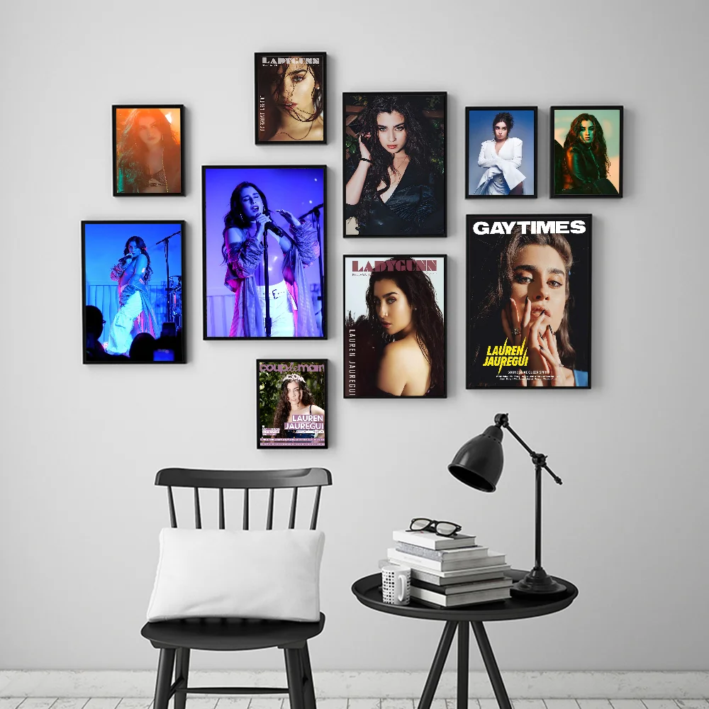 Popular Music Star Lauren Jauregui DIY Sticky Poster Waterproof Paper Sticker Coffee House Bar Home Decor